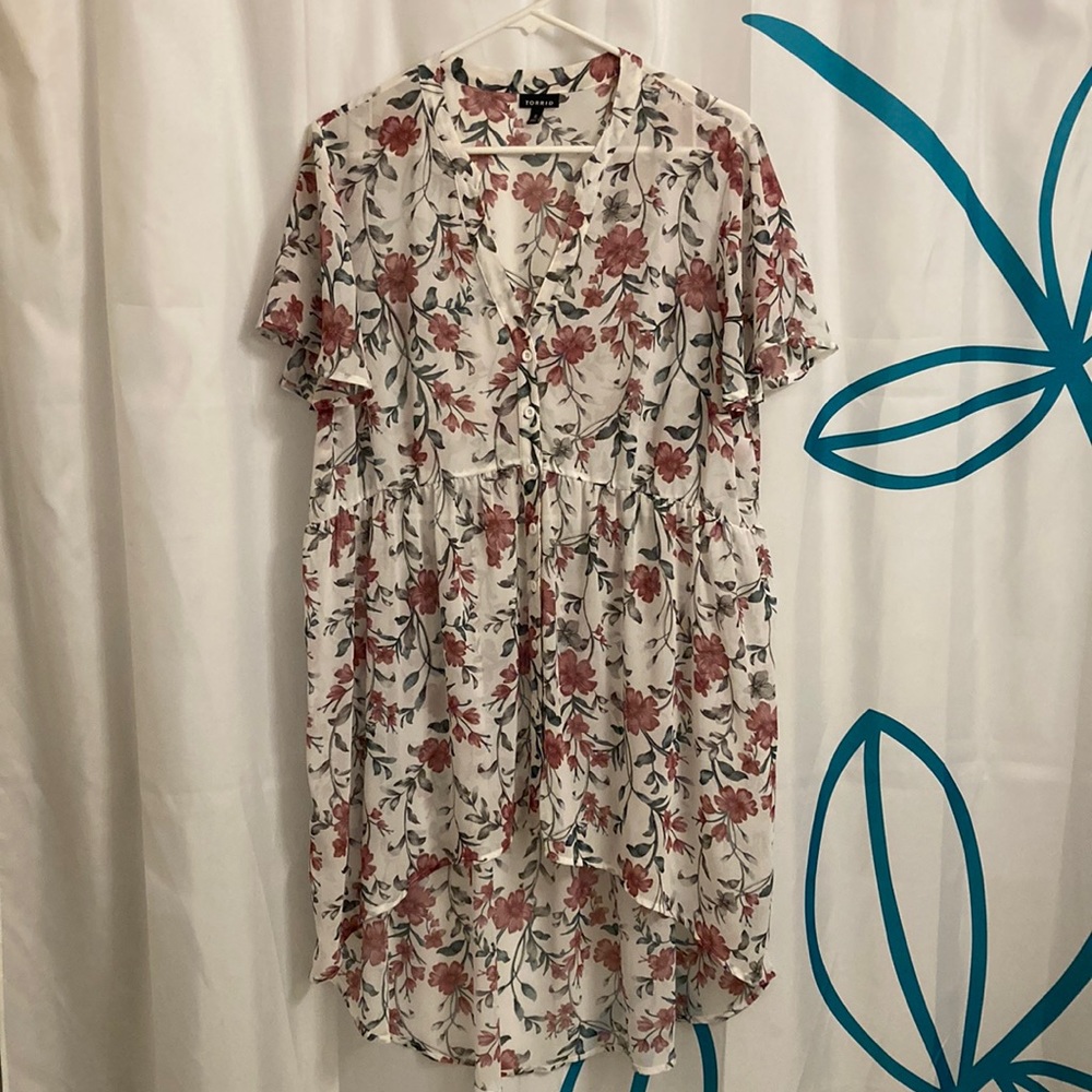 Torrid Chiffon Hi-Low Babydoll Tunic